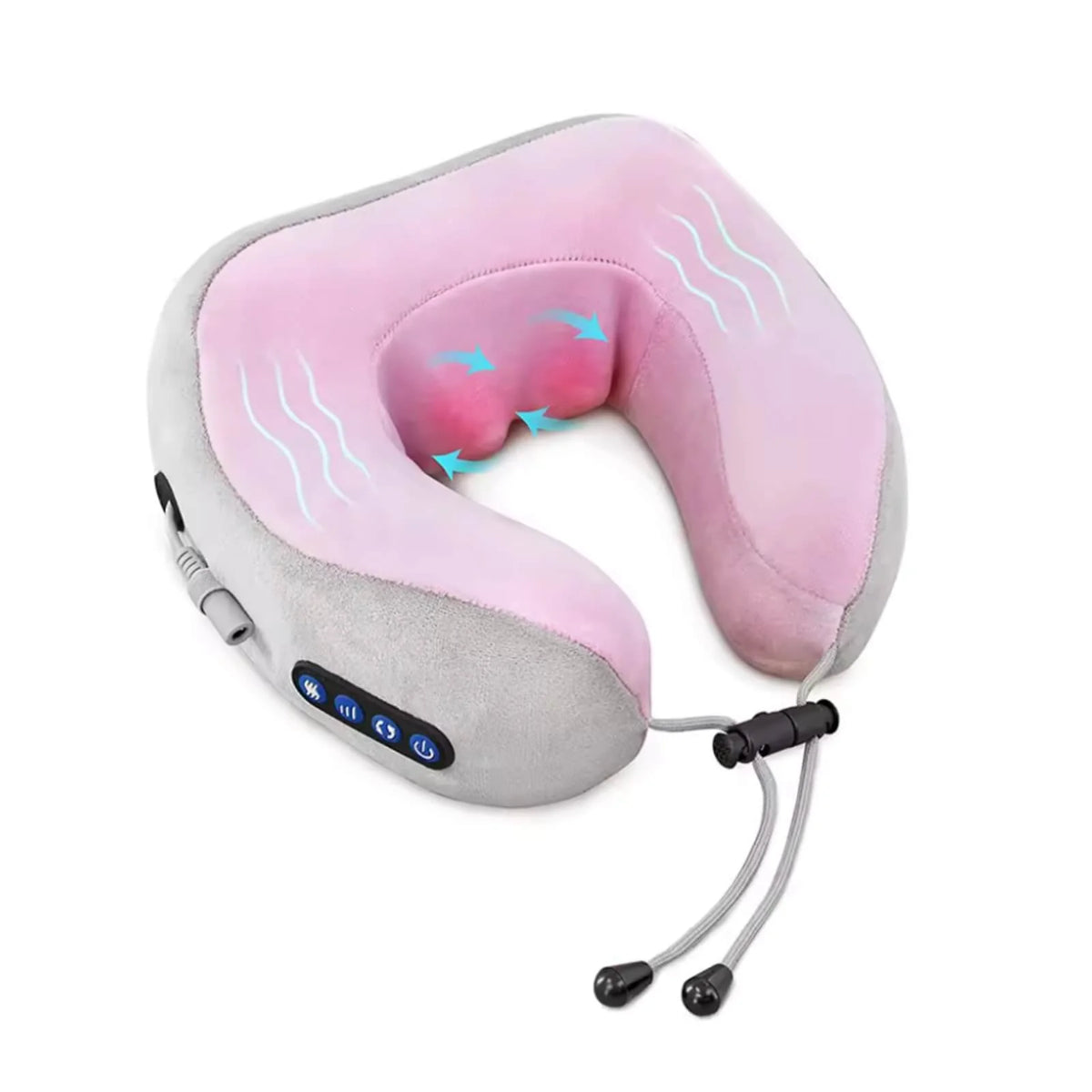 Neck Massager Pillow U-Shaped Memory Foam Kneading & Heat