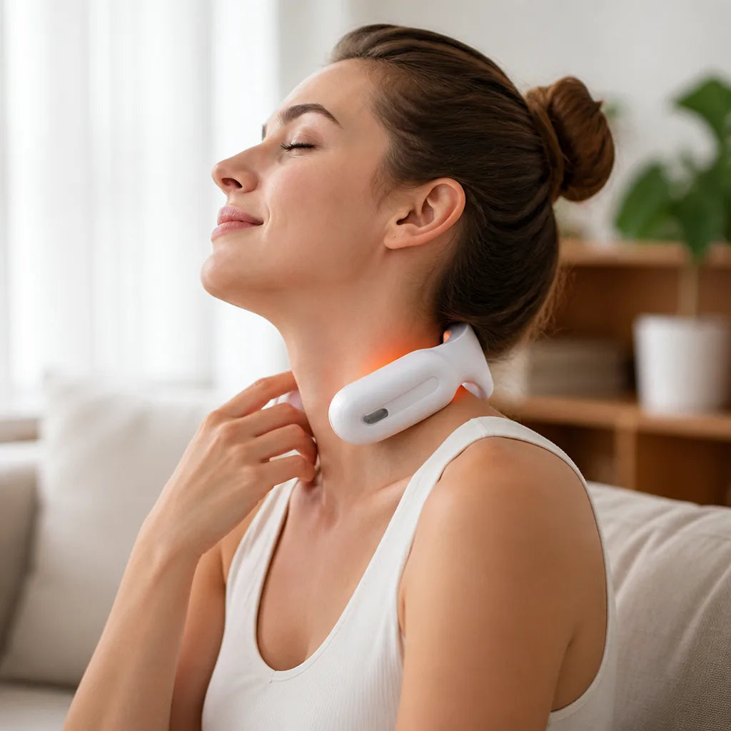 Neck Massager TENS Pulse & Heat USB Rechargeable
