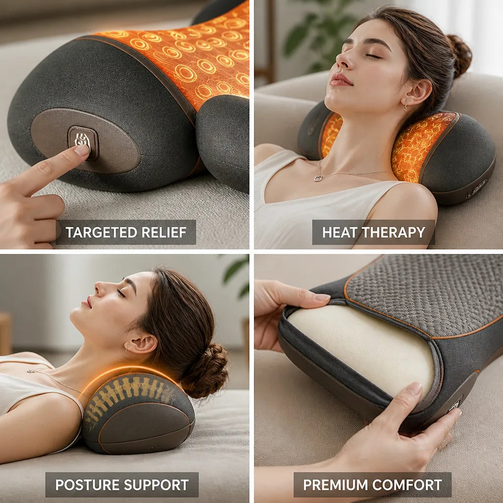 Neck Massager Targeted Massage & Heat Therapy