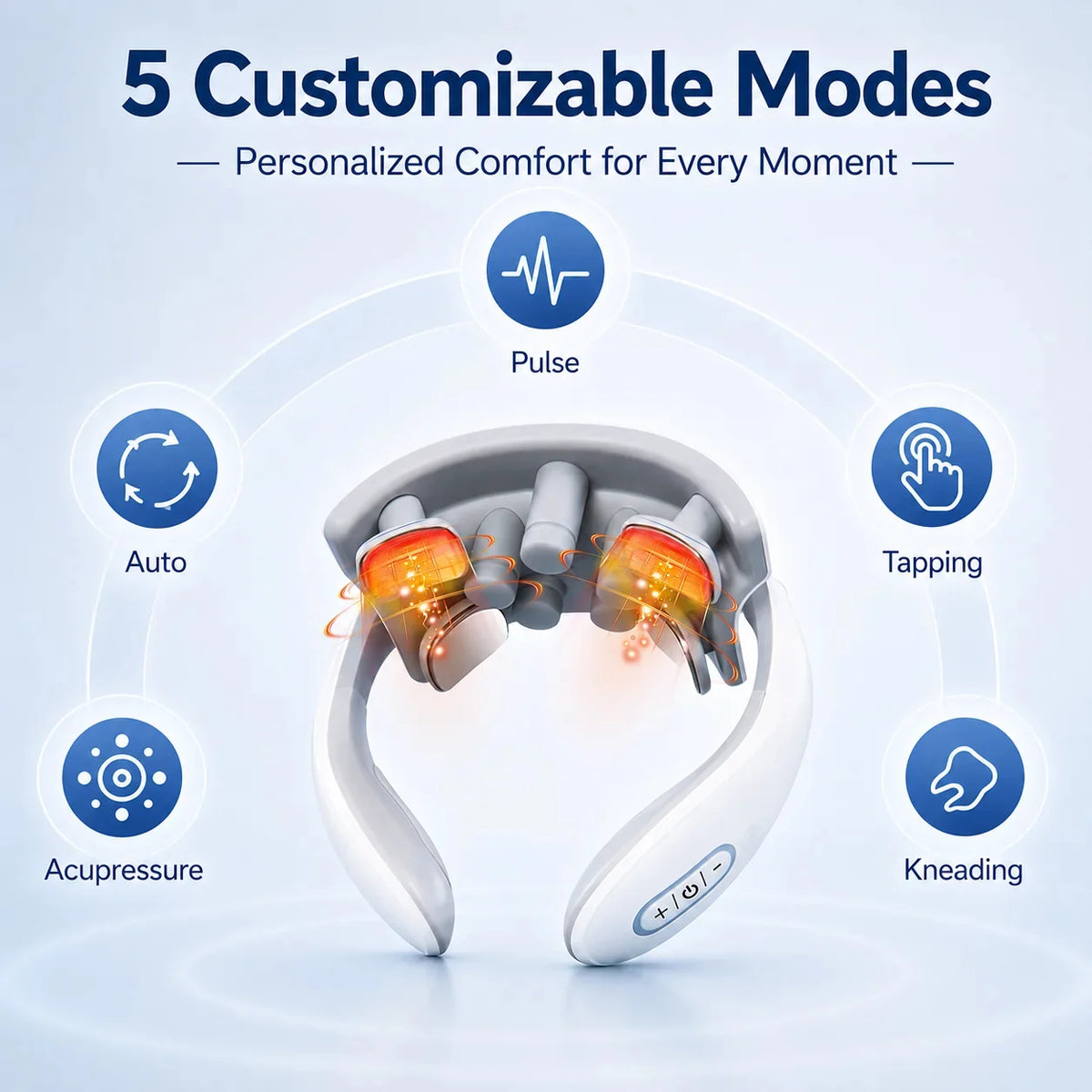 Neck Massager U-Shaped 5 Massage Modes & Gentle Warmth