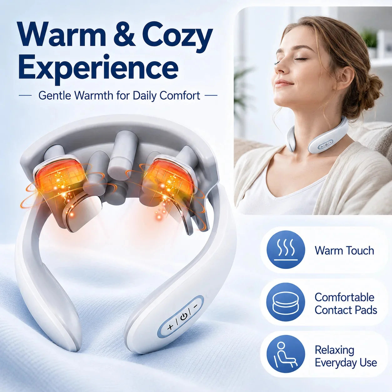 Neck Massager U-Shaped 5 Massage Modes & Gentle Warmth