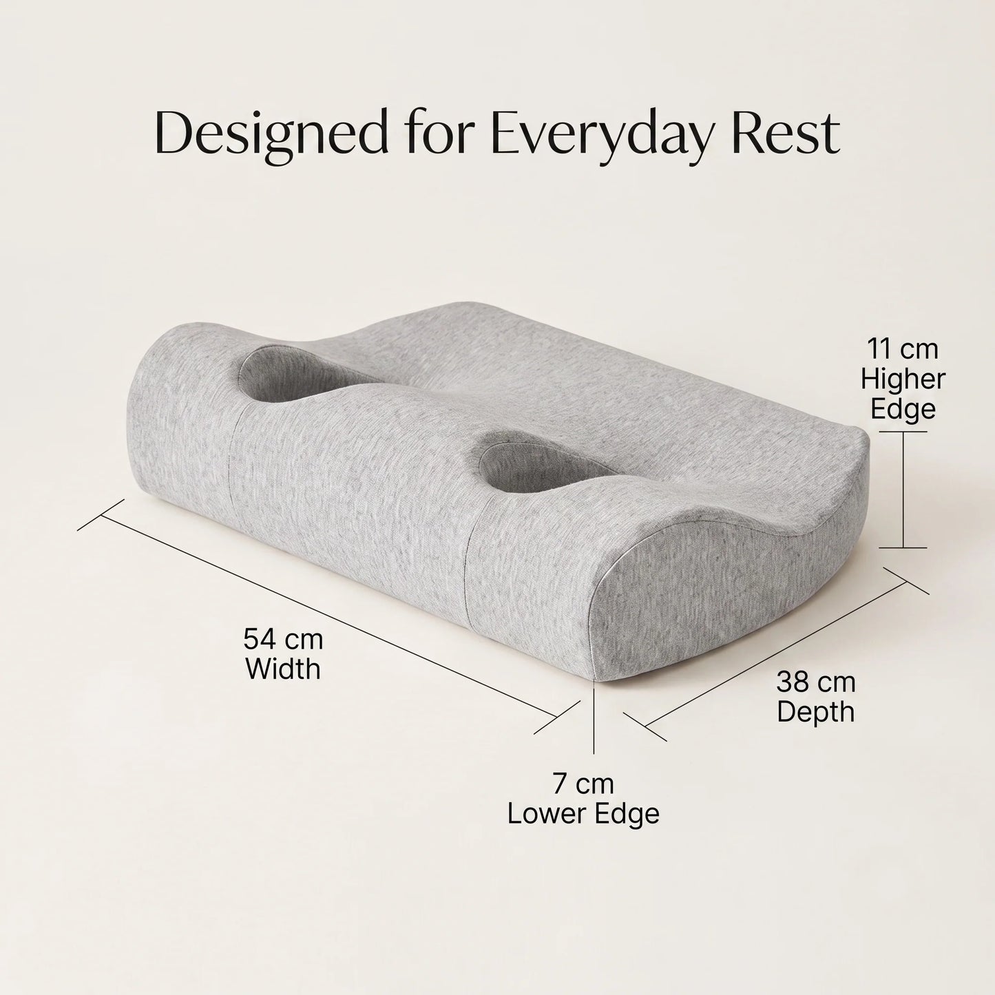 Neck Pillow Ergonomic Memory Foam Dual Ear Openings
