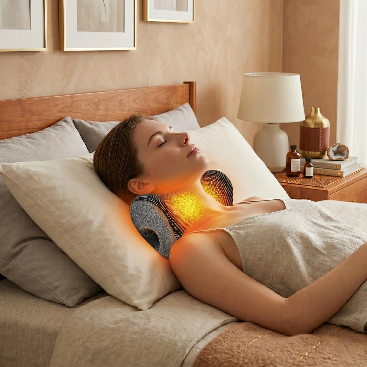 Neck Pillow Heated Cordless Ergonomic