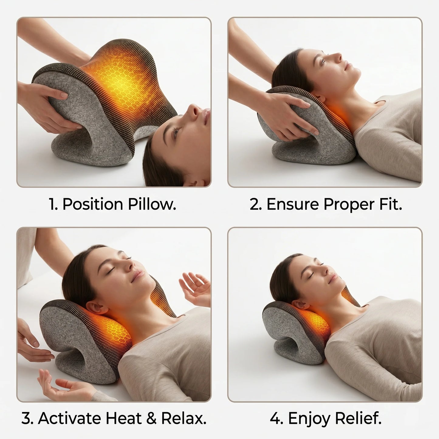 Neck Pillow Heated Cordless Ergonomic