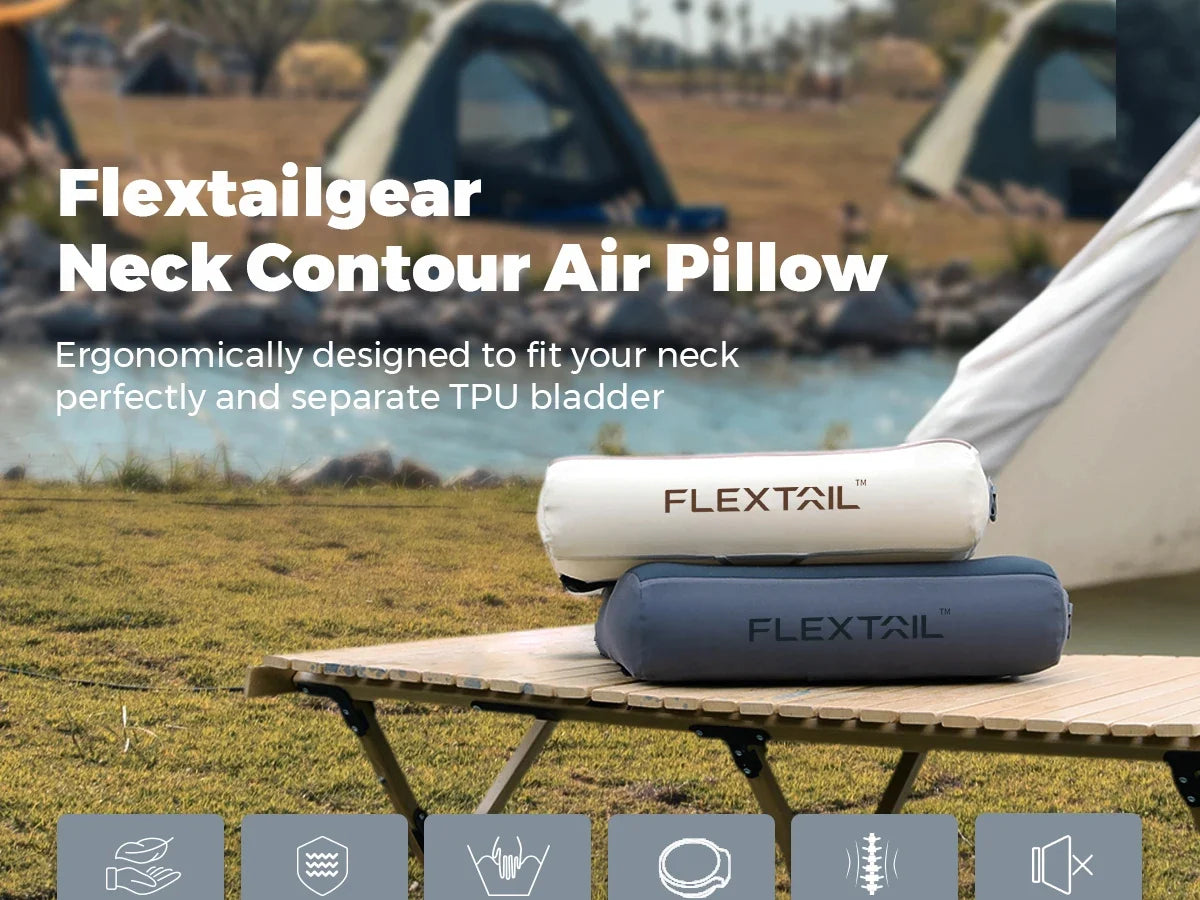 Neck Pillow Inflatable Dual-Height Ergonomic Support