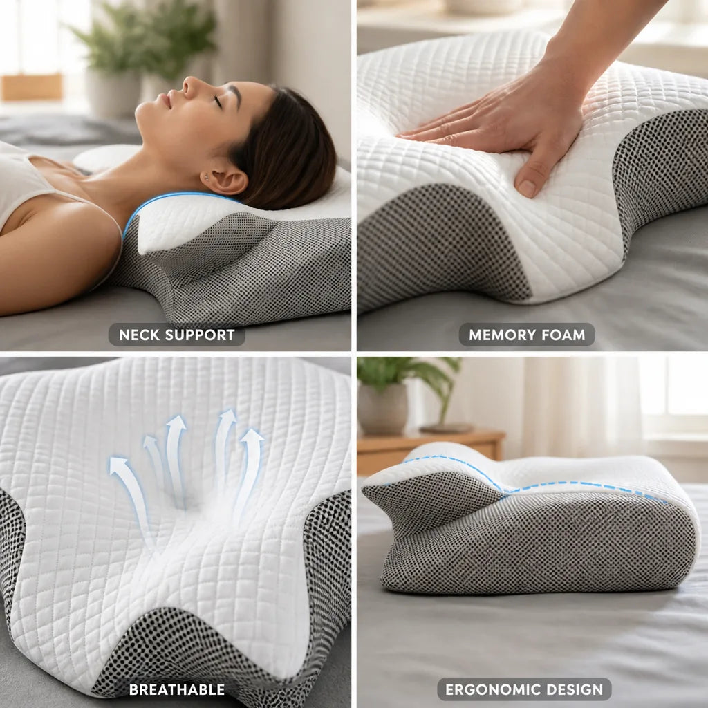 Neck Pillow Memory Foam Cervical Support
