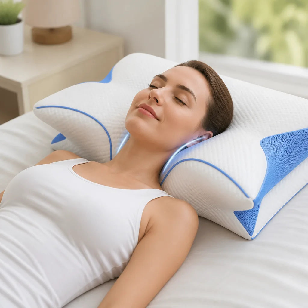 Neck Pillow Orthopedic Memory Foam Breathable Cover