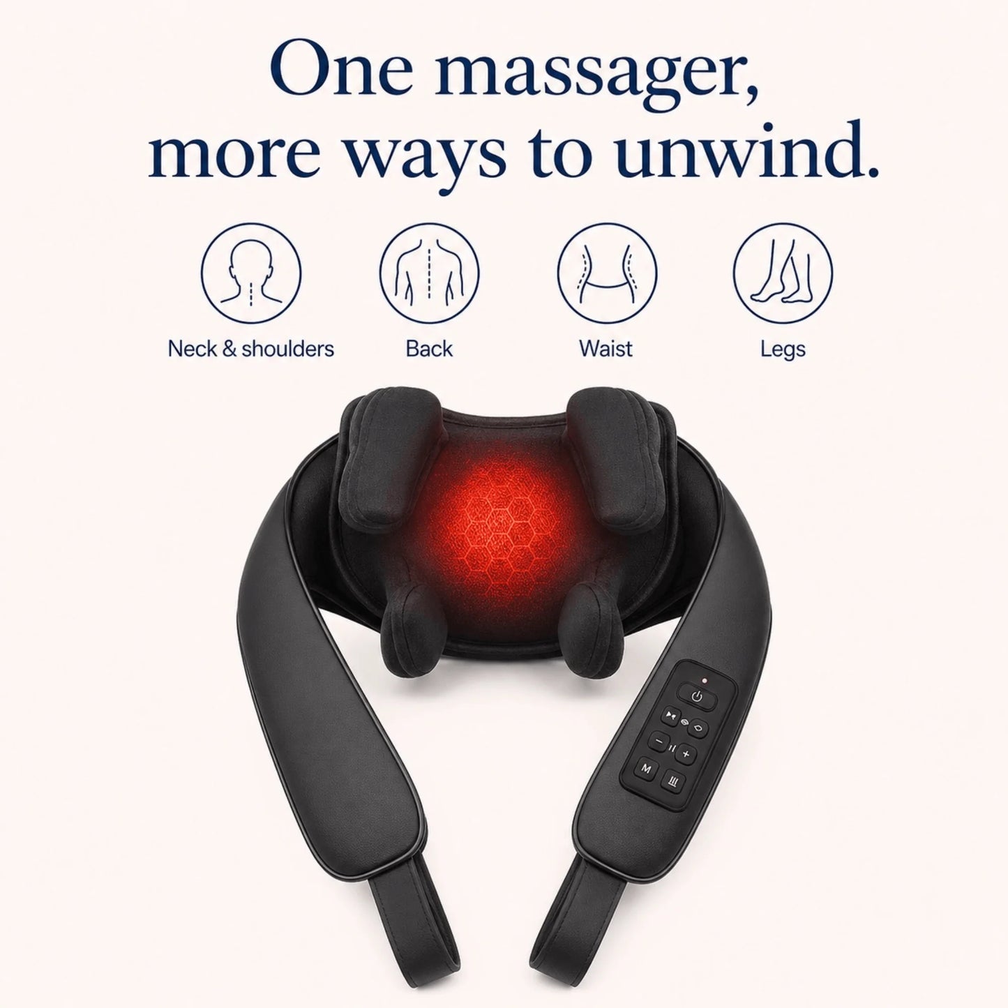 Neck & Shoulder Massager 4D Kneading Heat Adjustable Wraparound