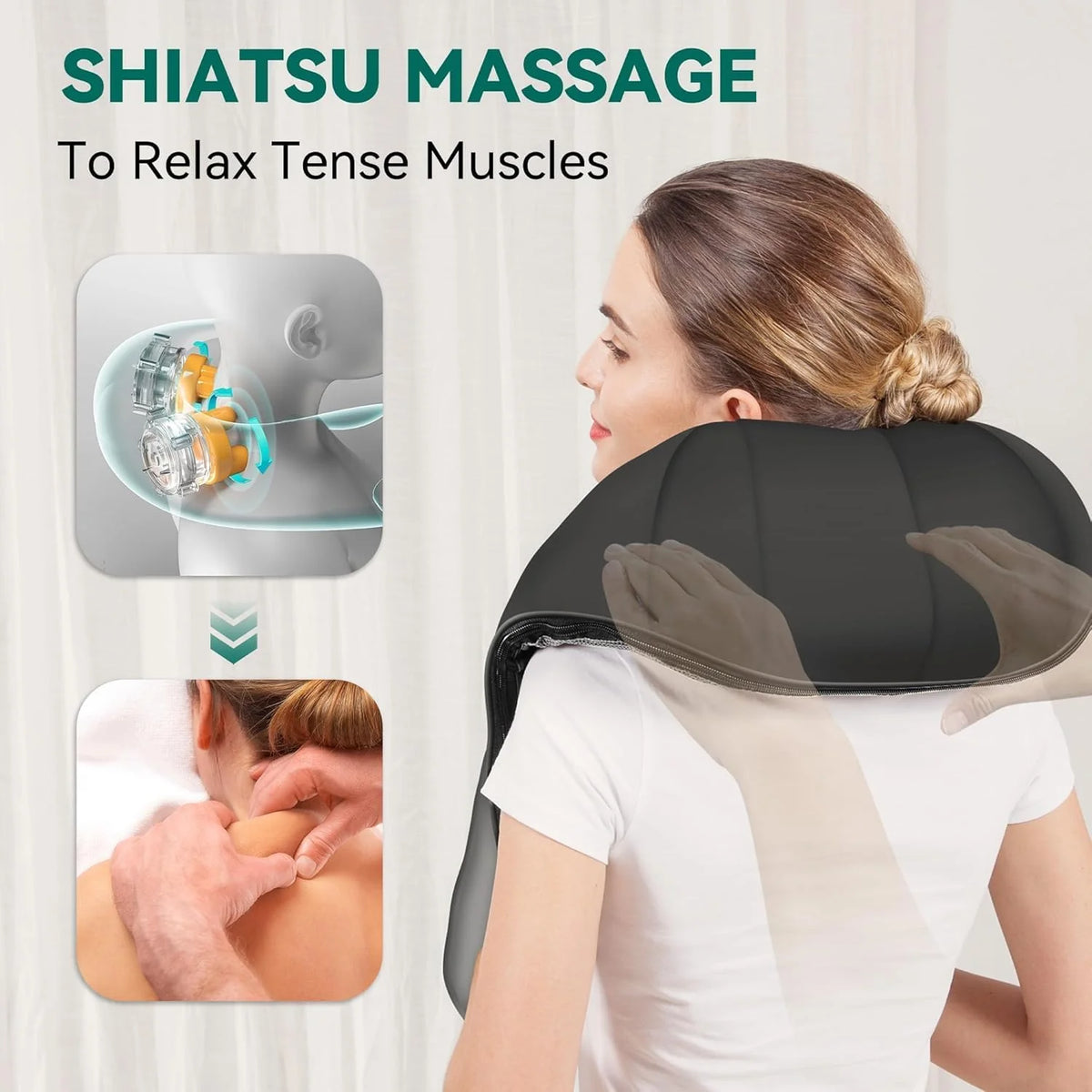 Neck & Shoulder Massager Cordless 8-Node Heat