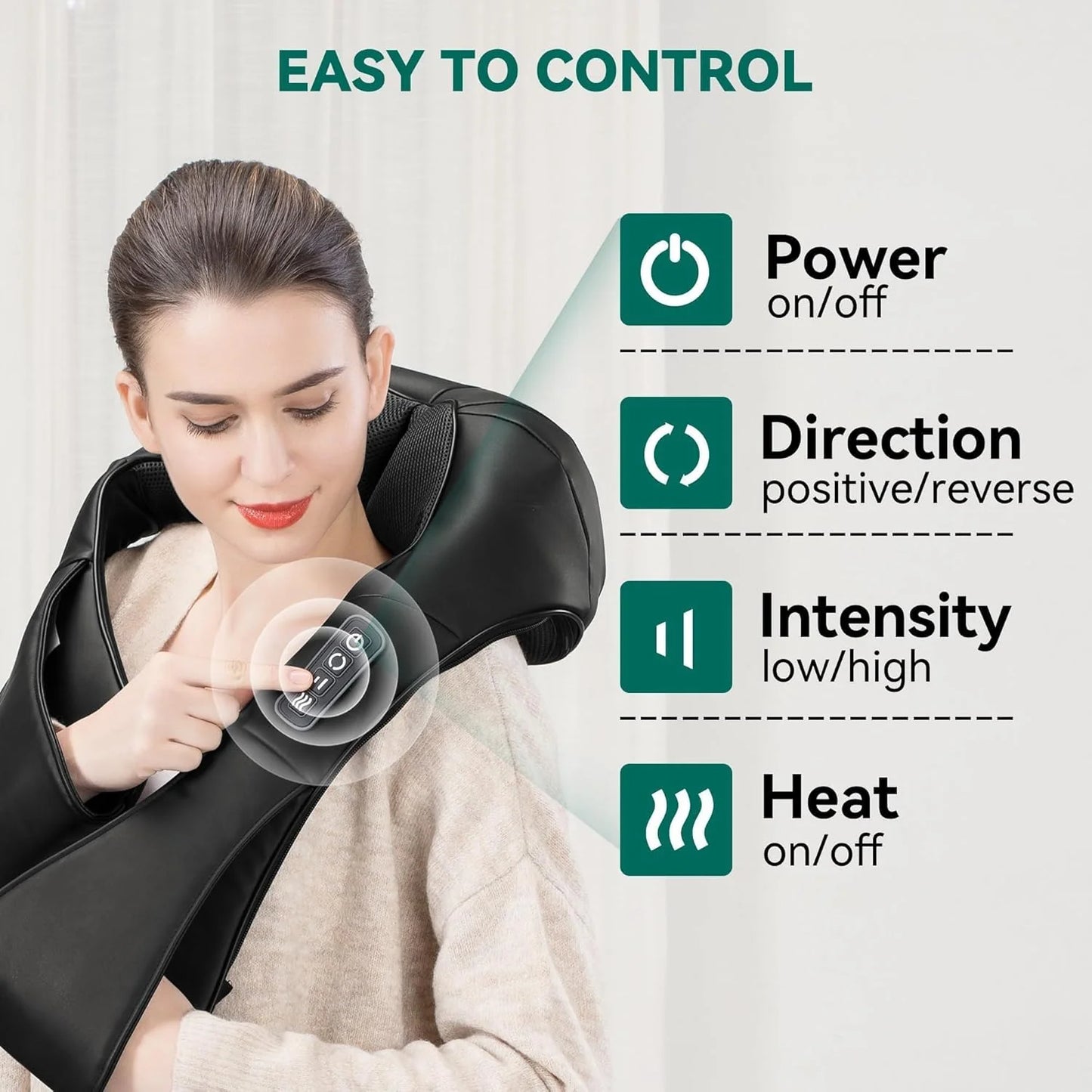 Neck & Shoulder Massager Cordless 8-Node Heat