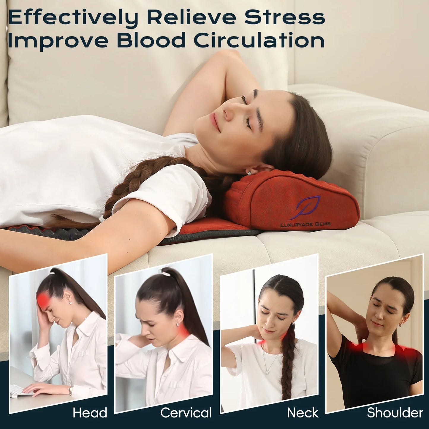 Neck & Shoulder Pillow PEMF & Infrared Heat