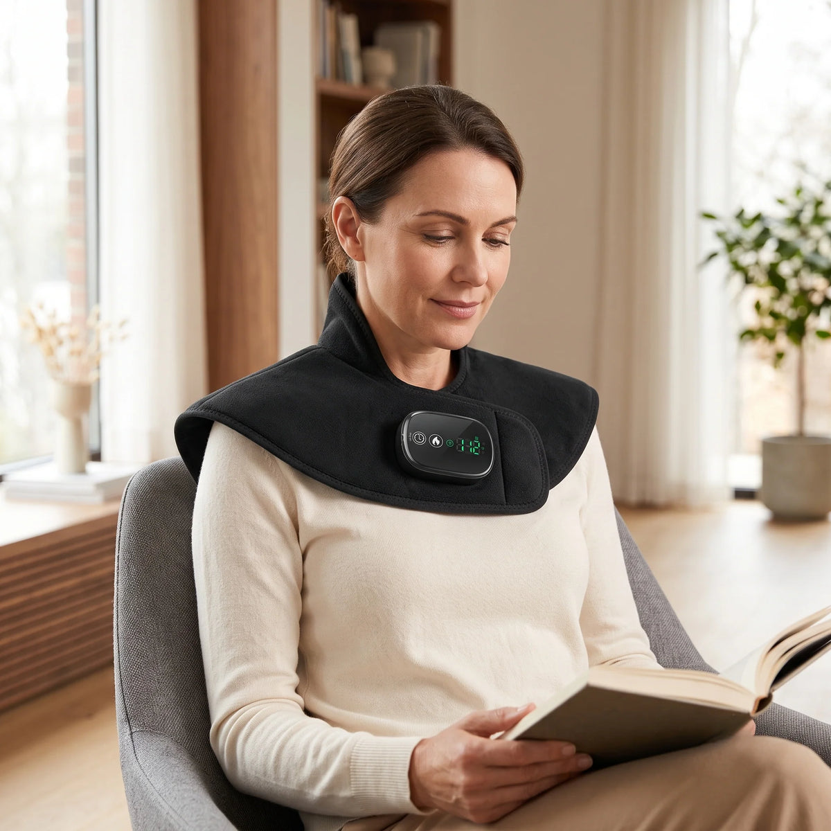 Neck & Shoulder Wrap Cordless Adjustable Heat & Timer