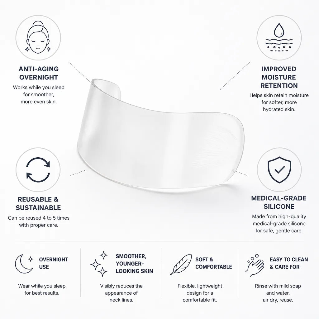 Neck Smoothing Pad Overnight Anti-Aging Medical-Grade Silicone