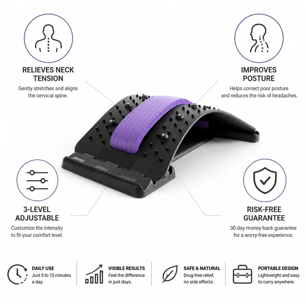 Neck Stretcher 3-Level Adjustable Posture Support