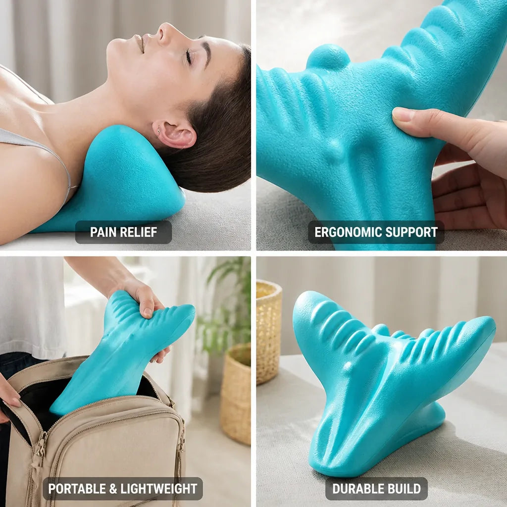 Neck Stretcher Ergonomic Cervical Support Portable & Lightweight