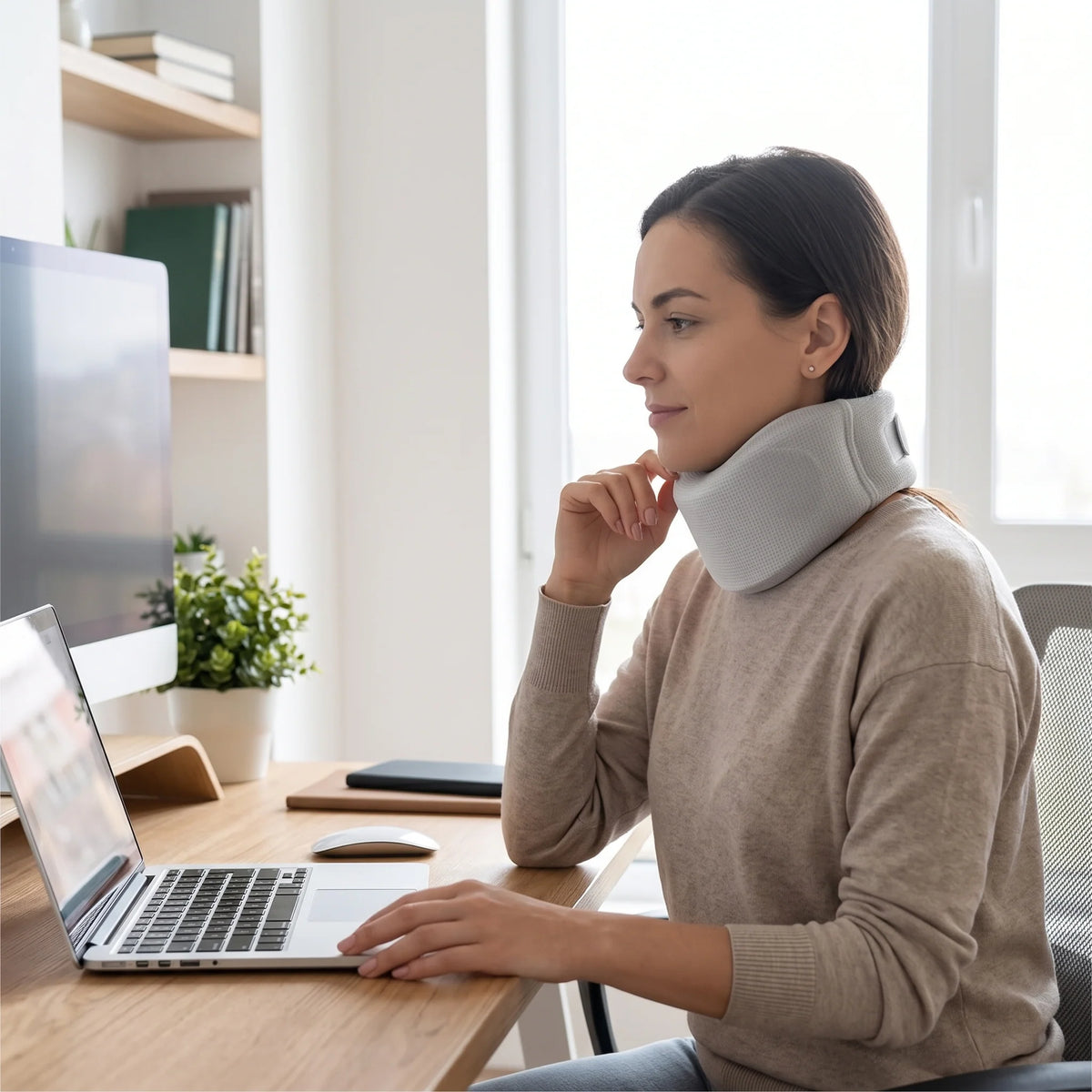 Neck Support Collar Contoured Foam Adjustable Wraparound Strap