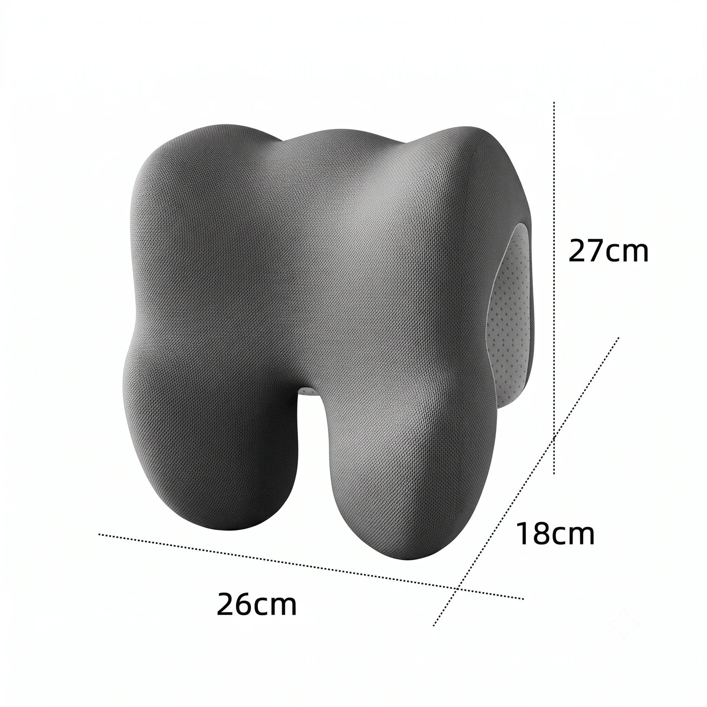 Neck Support Cushion Ergonomic Neck Alignment Gray & Blue