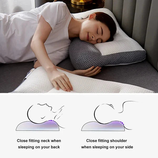 Neck Support Pillow Ergonomic Contour Breathable & Machine Washable