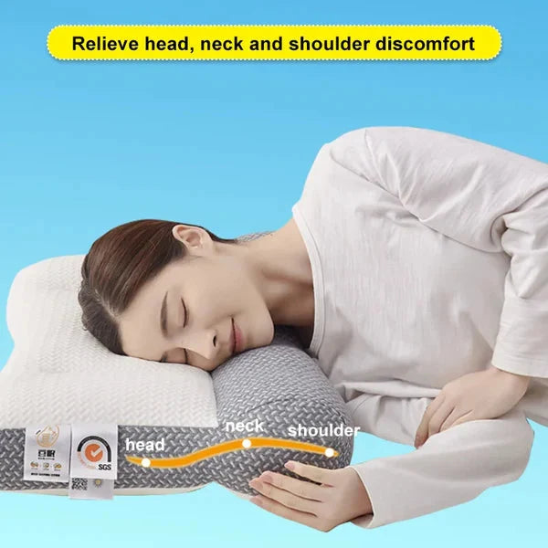 Neck Support Pillow Ergonomic Contour Breathable & Machine Washable