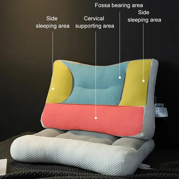 Neck Support Pillow Ergonomic Contour Breathable & Machine Washable