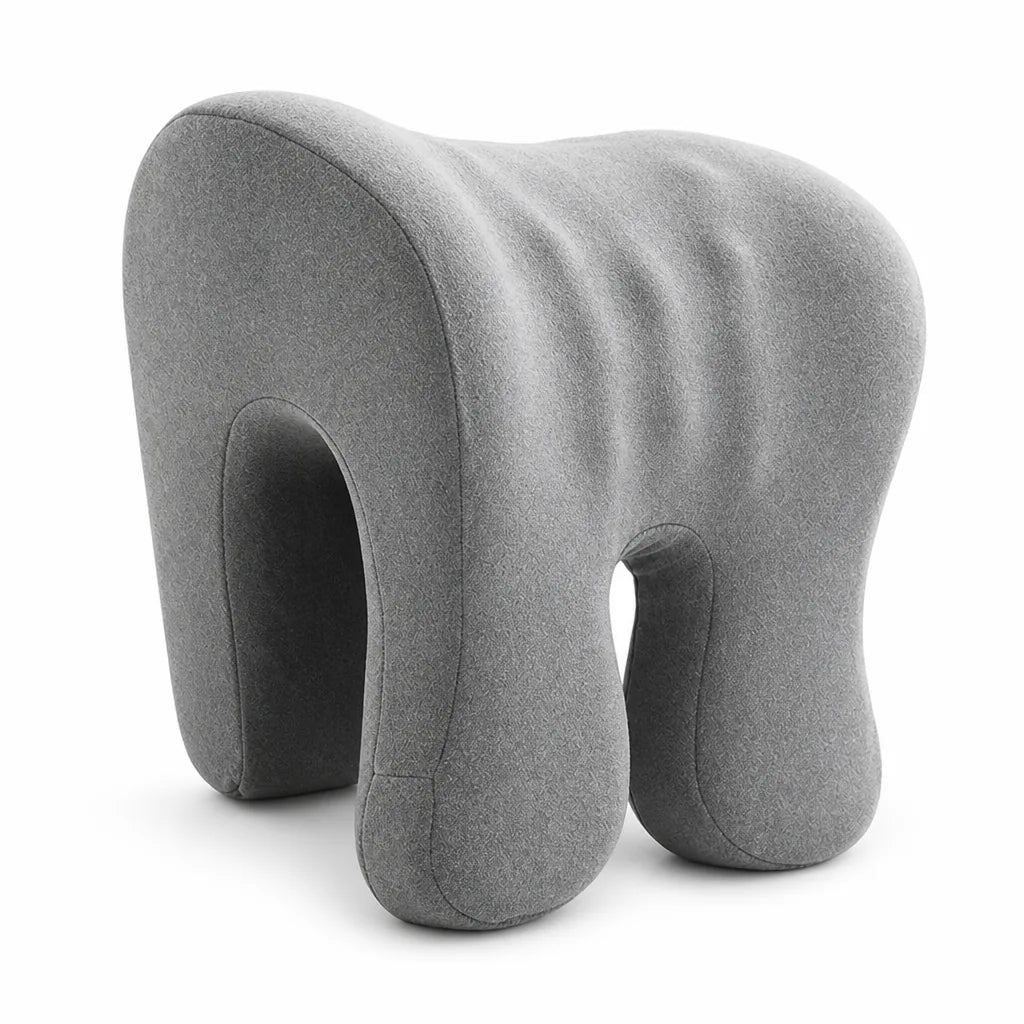 Neck Support Pillow Ergonomic Shape & Side Cutouts