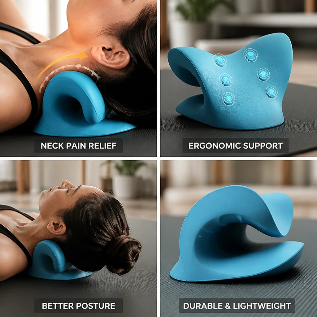 Neck Support Pillow Ergonomic Spine-Aligning Fast Relief