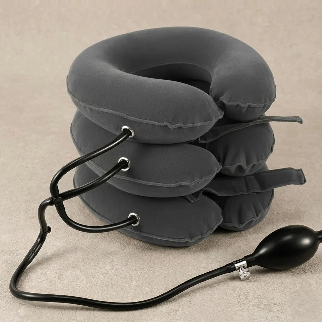 Neck Traction Pillow Inflatable Adjustable Air Pump