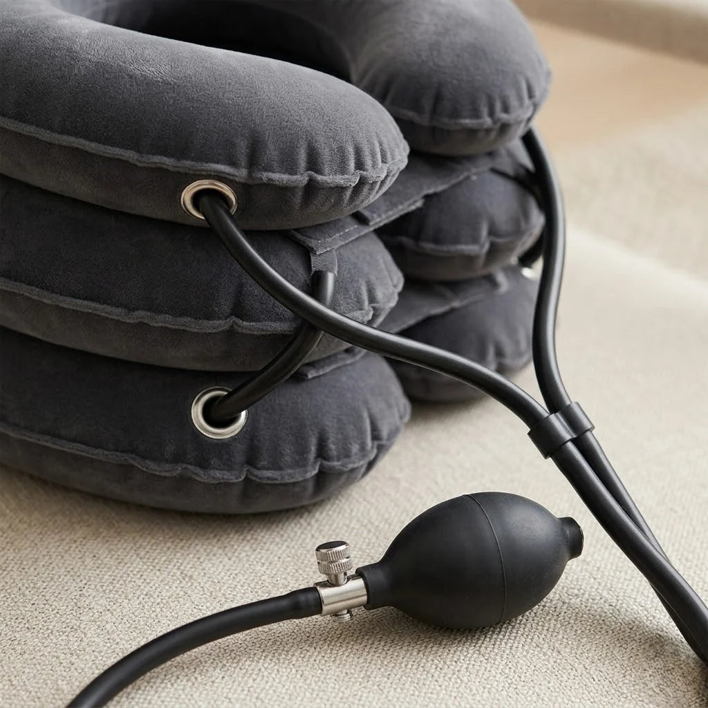 Neck Traction Pillow Inflatable Adjustable Air Pump