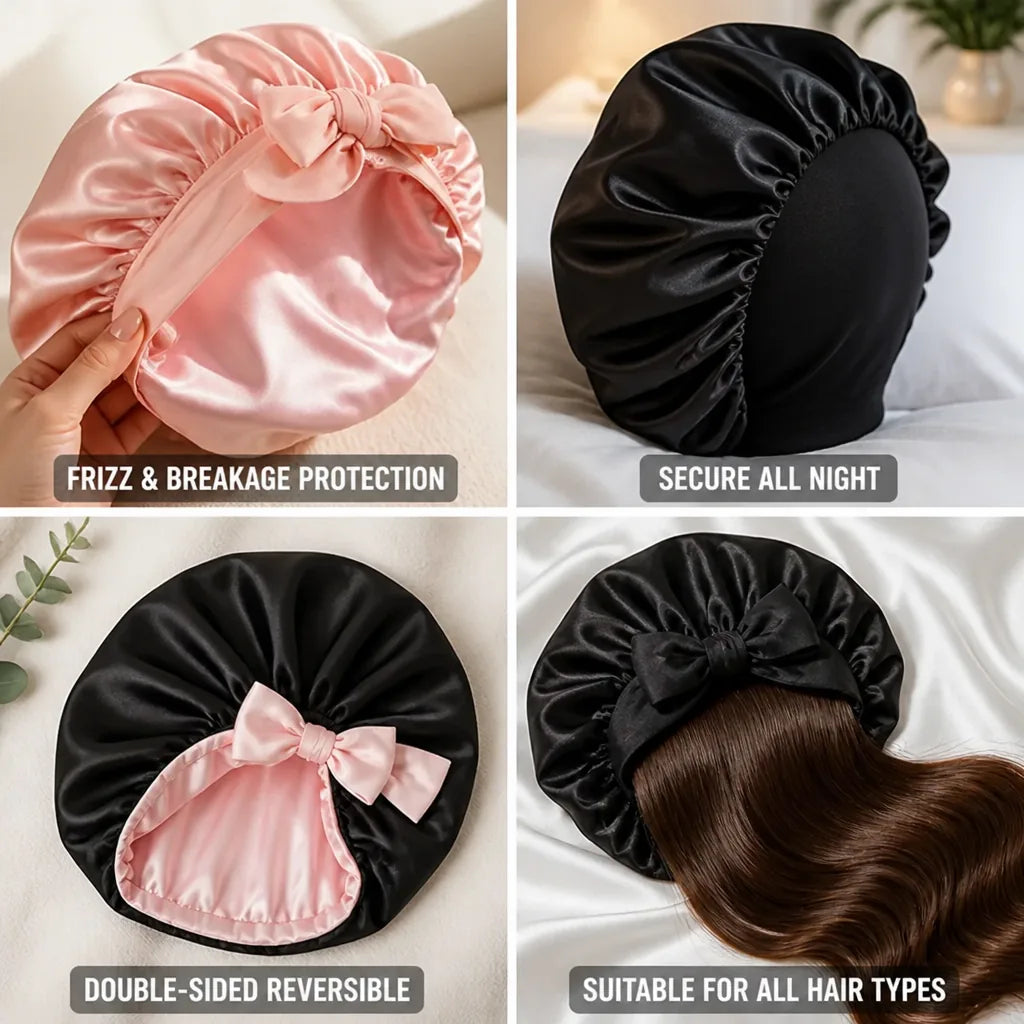 Night Cap Double-Sided Satin Set of 2