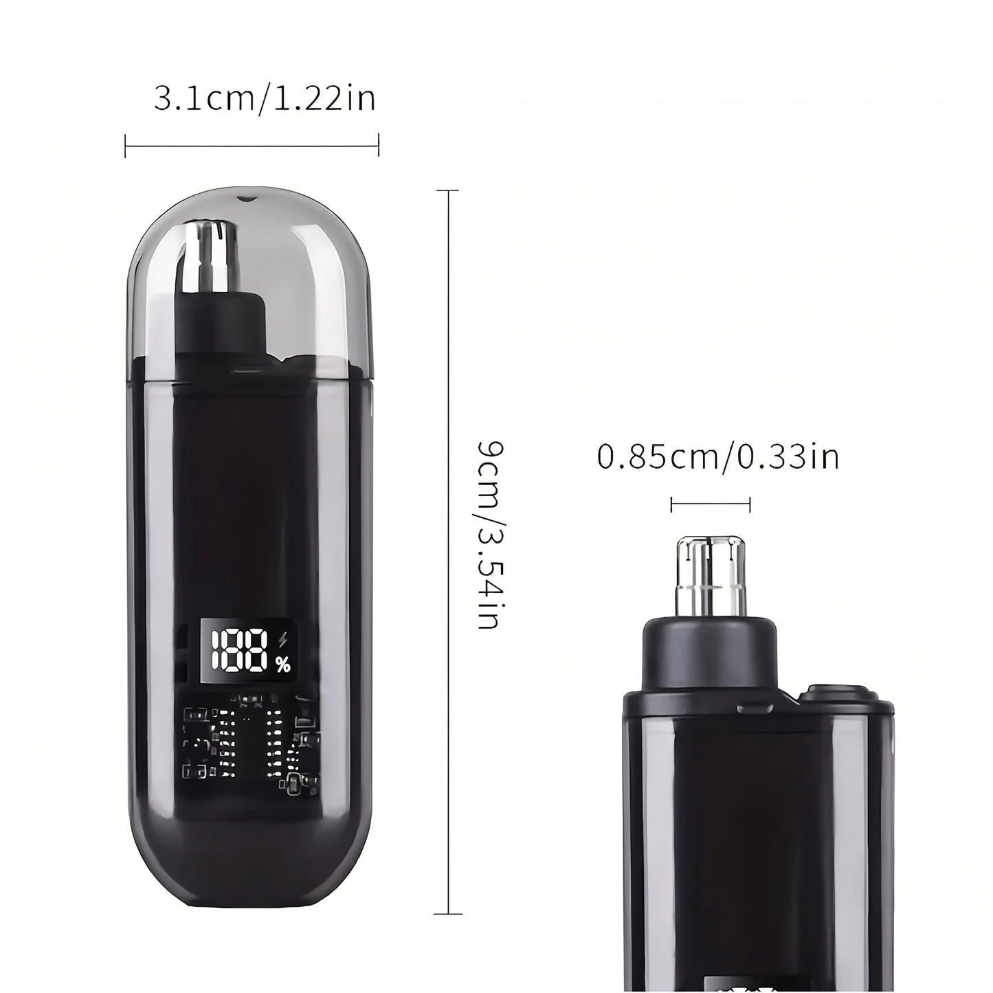 Nose & Ear Trimmer Rechargeable Precision LED Display