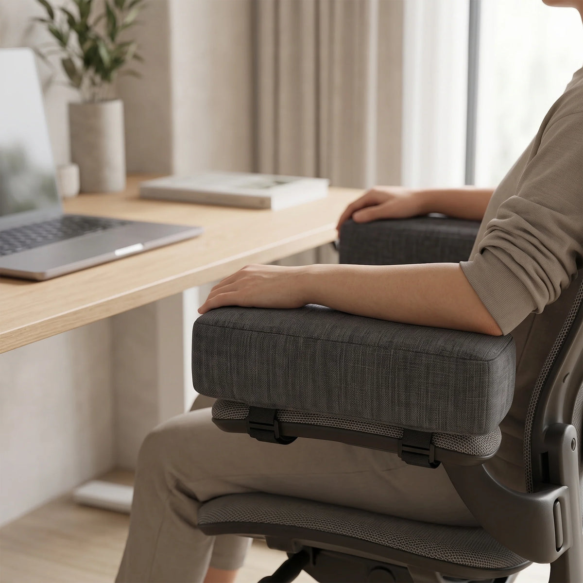 Office Chair Armrest Pads Thick Foam Washable Covers
