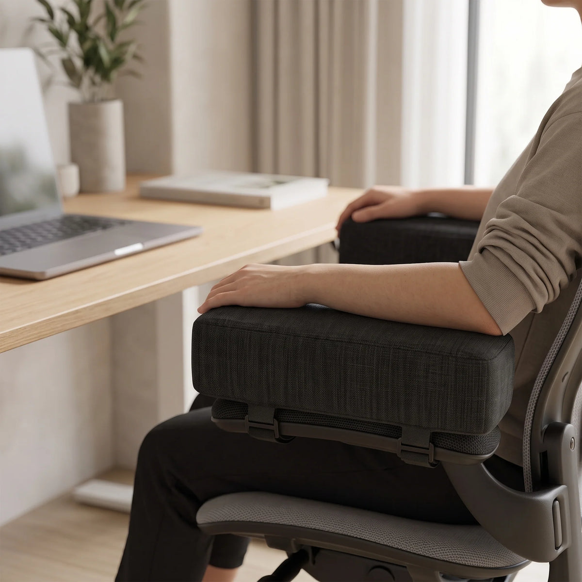 Office Chair Armrest Pads Thick Foam Washable Covers
