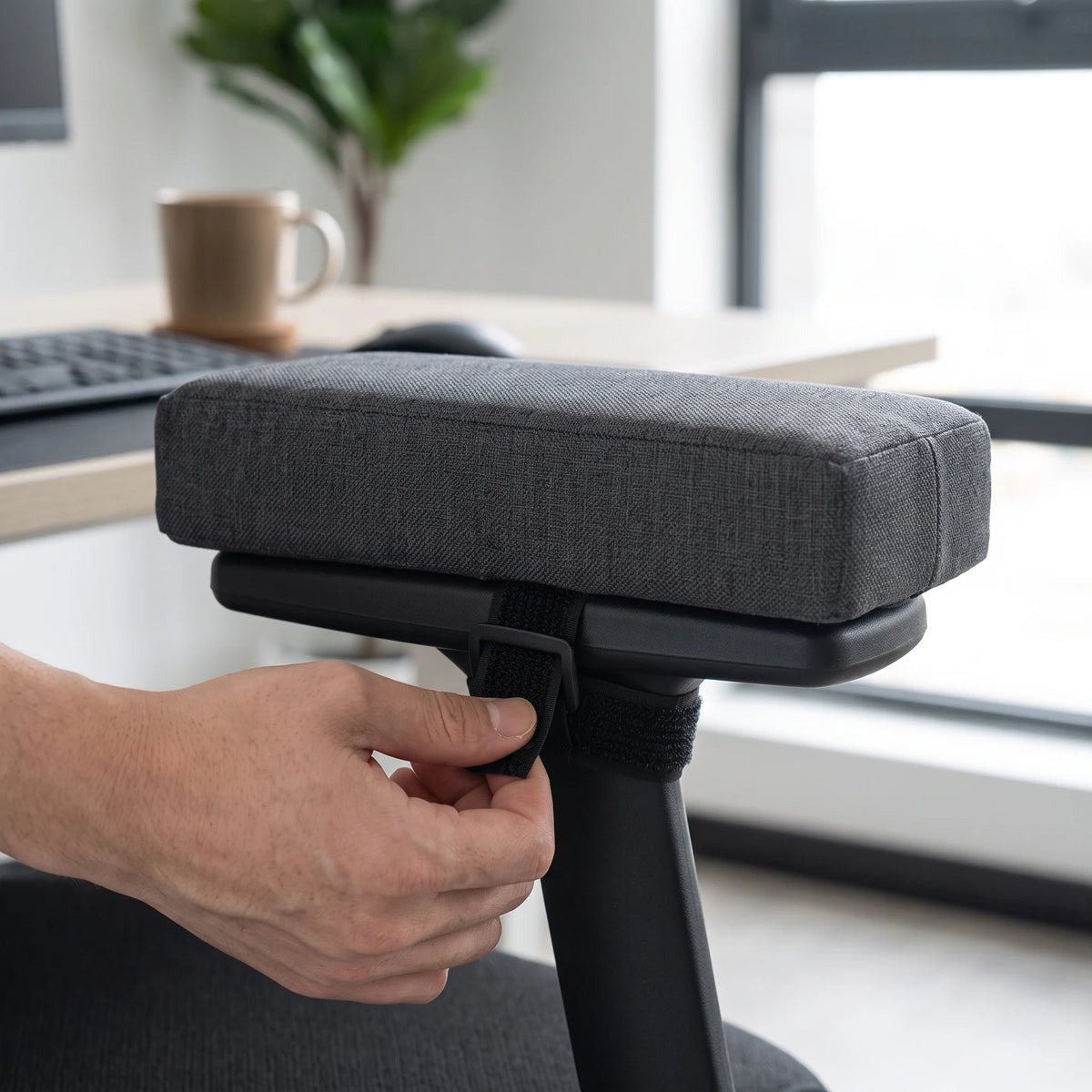 Office Chair Armrest Pads Thick Foam Washable Covers