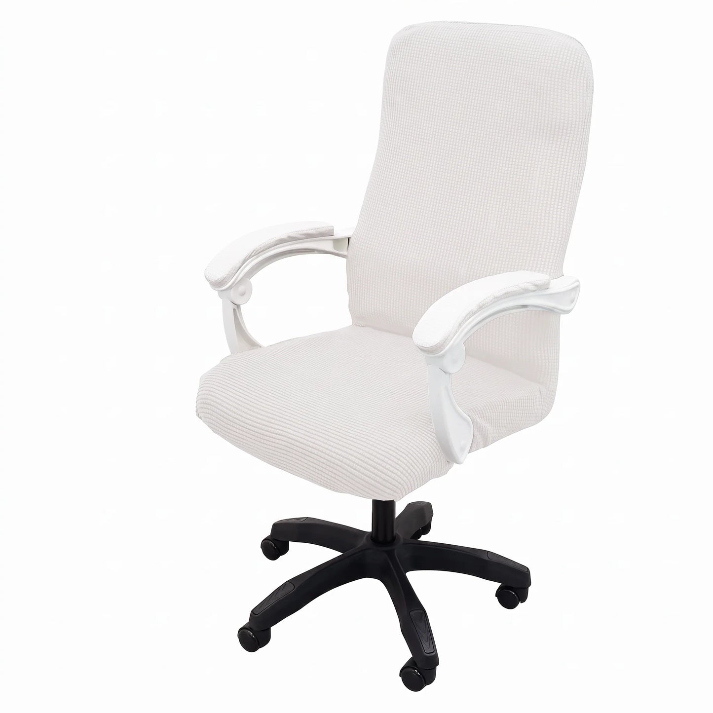 Office Chair Cover Stretch Jacquard Zippered Arm Openings