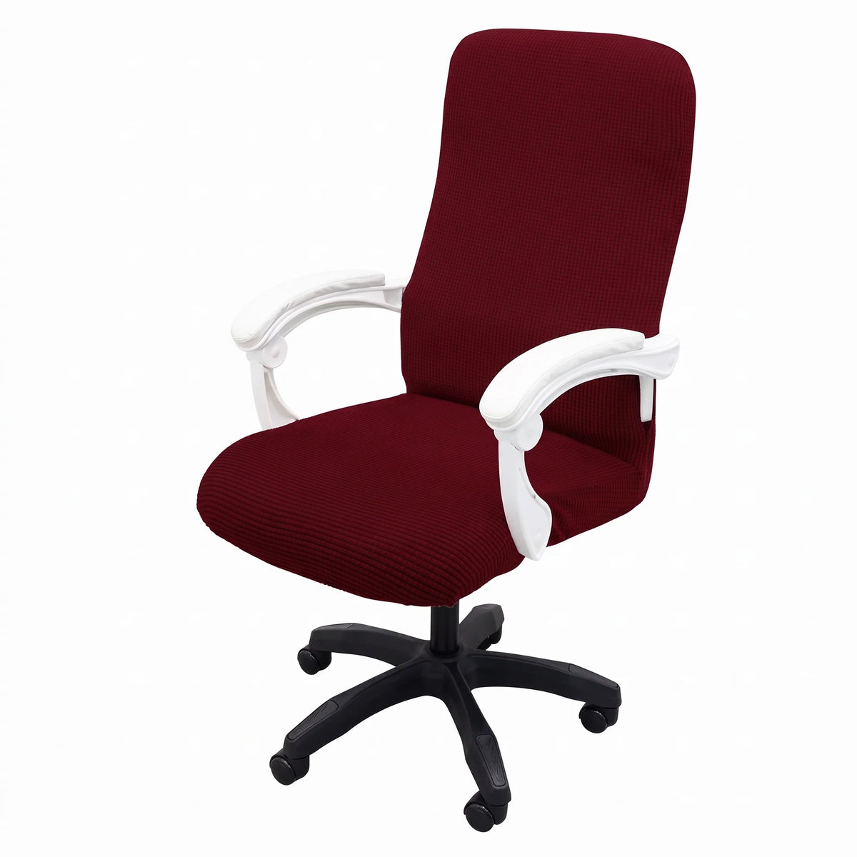 Office Chair Cover Stretch Jacquard Zippered Arm Openings
