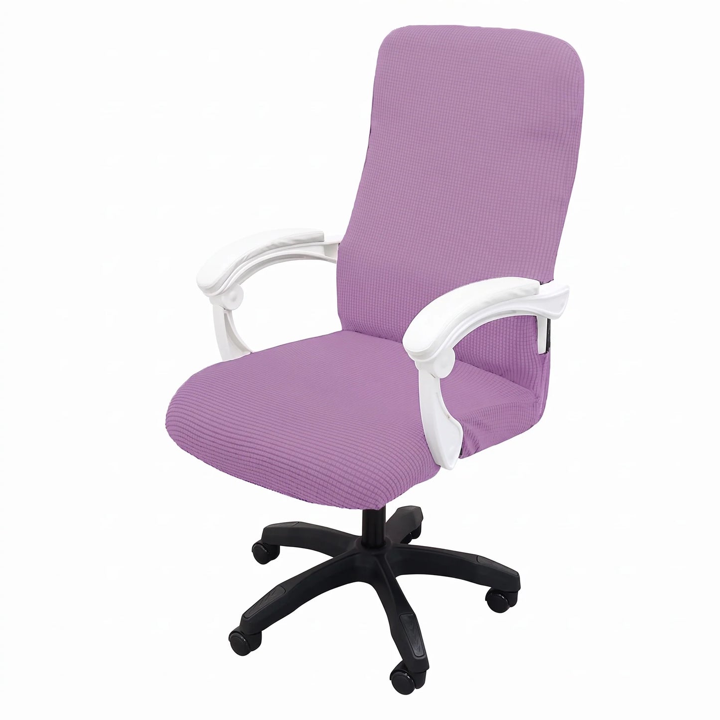 Office Chair Cover Stretch Jacquard Zippered Arm Openings
