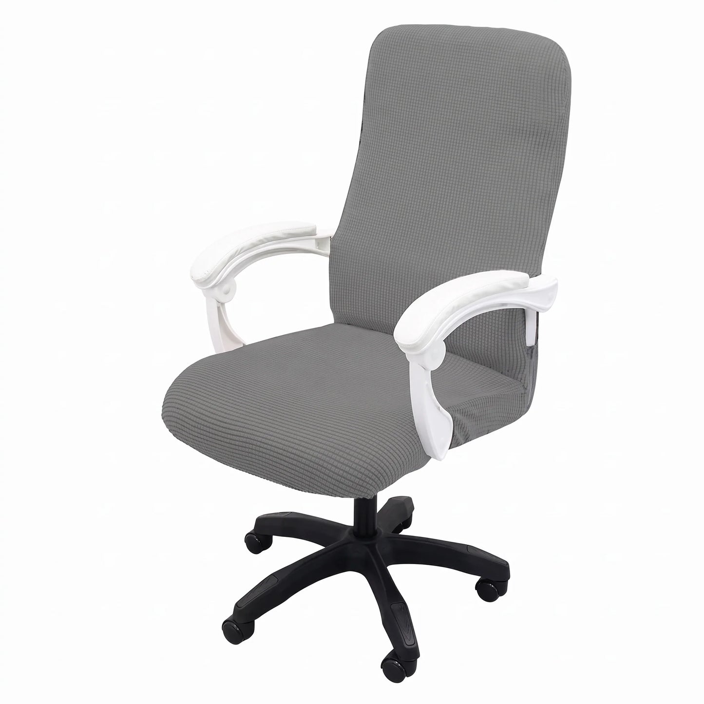 Office Chair Cover Stretch Jacquard Zippered Arm Openings