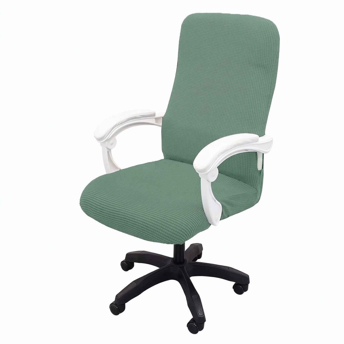 Office Chair Cover Stretch Jacquard Zippered Arm Openings