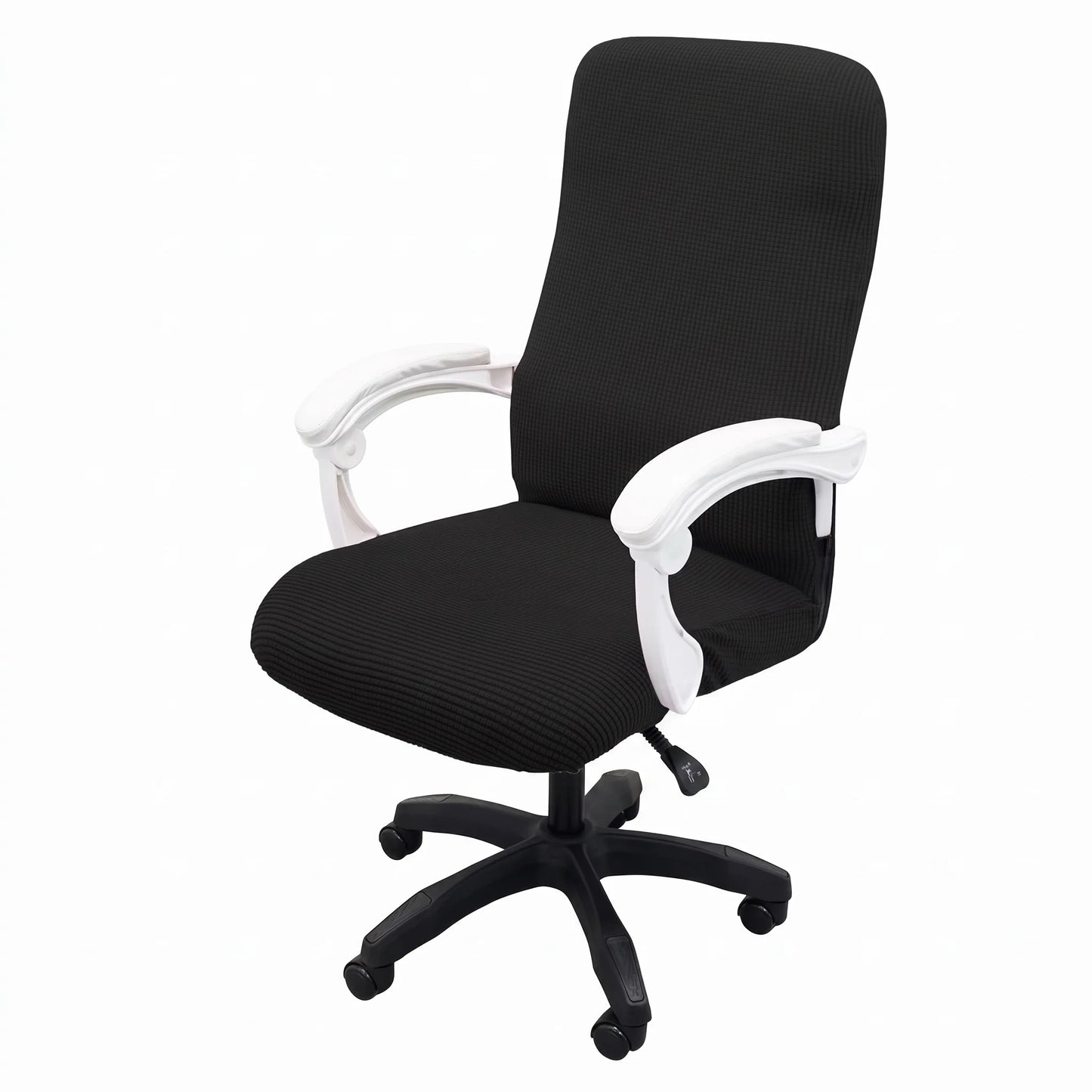 Office Chair Cover Stretch Jacquard Zippered Arm Openings
