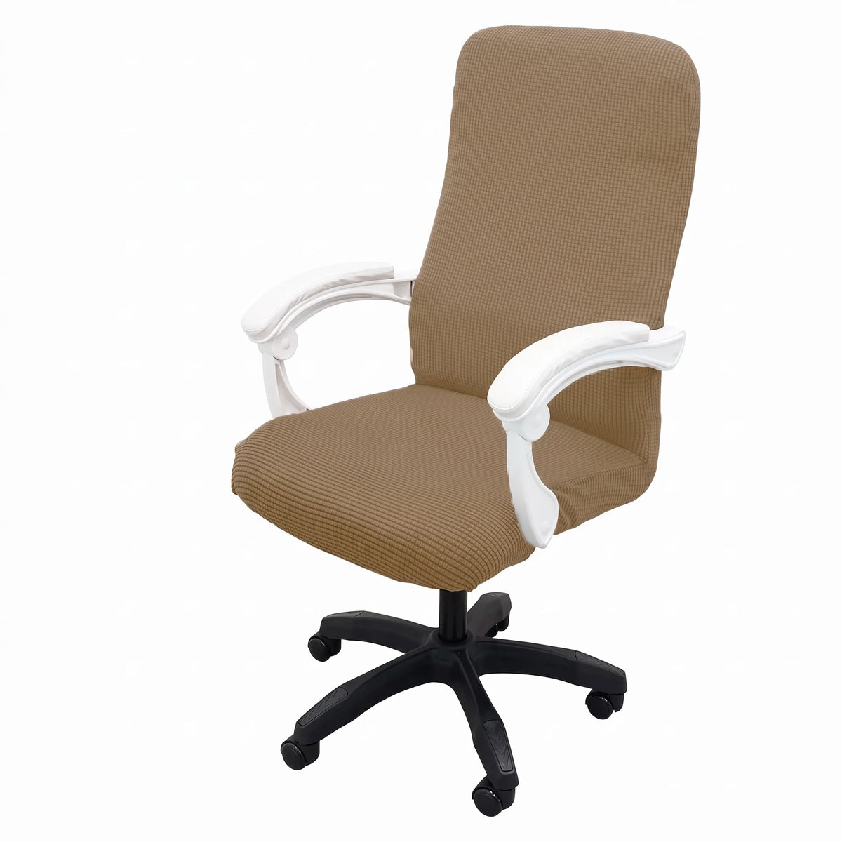 Office Chair Cover Stretch Jacquard Zippered Arm Openings