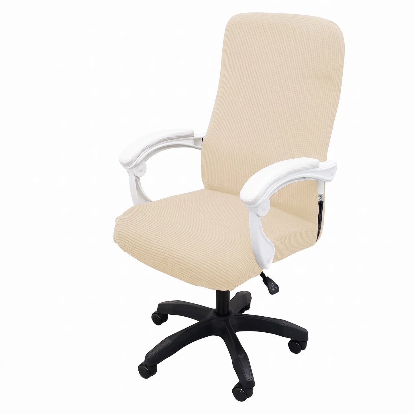 Office Chair Cover Stretch Jacquard Zippered Arm Openings