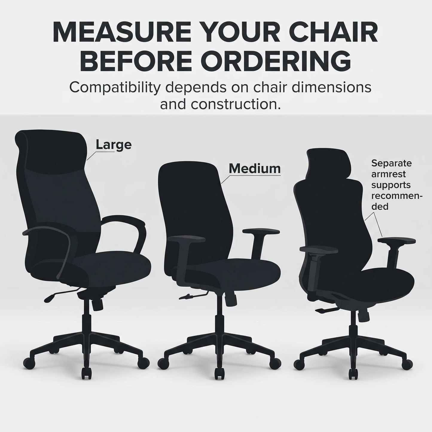 Office Chair Cover Stretch Jacquard Zippered Arm Openings