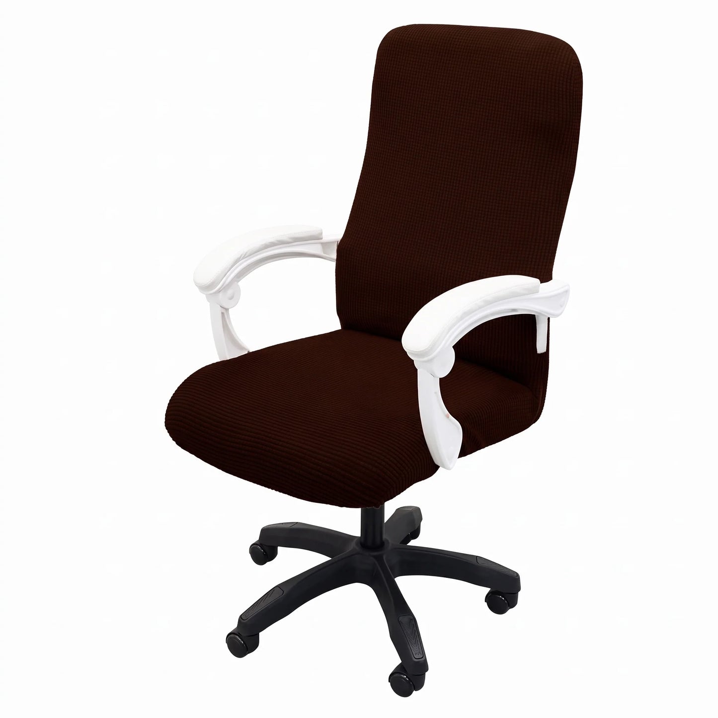 Office Chair Cover Stretch Jacquard Zippered Arm Openings
