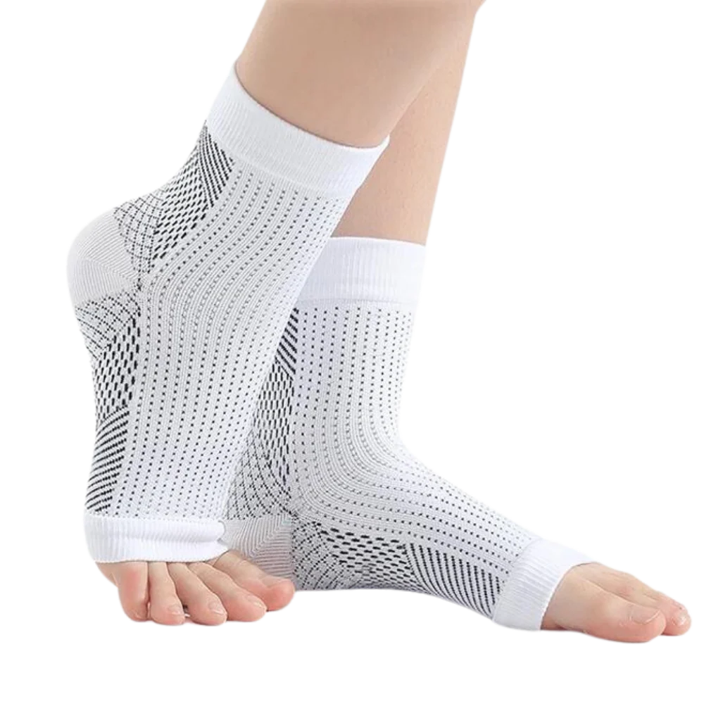 Open Toe Support Socks Targeted Compression & Non-Slip Fit