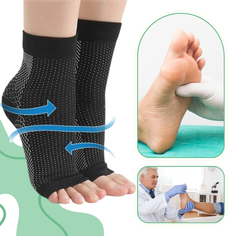 Open Toe Support Socks Targeted Compression & Non-Slip Fit