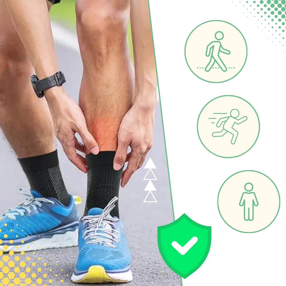 Open Toe Support Socks Targeted Compression & Non-Slip Fit