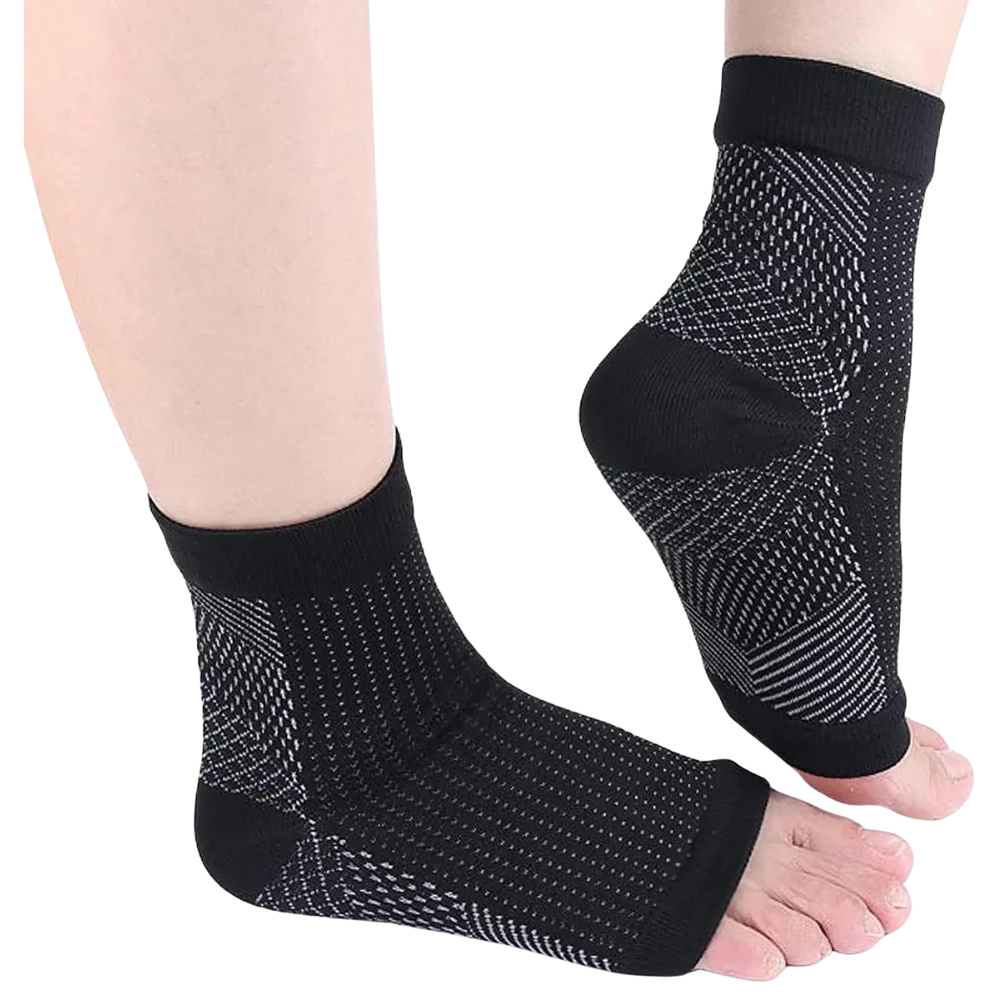 Open Toe Support Socks Targeted Compression & Non-Slip Fit