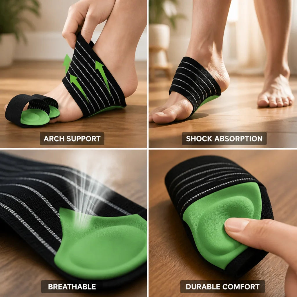 Orthopedic Arch Support Insoles Gel Shock-Absorbing Breathable
