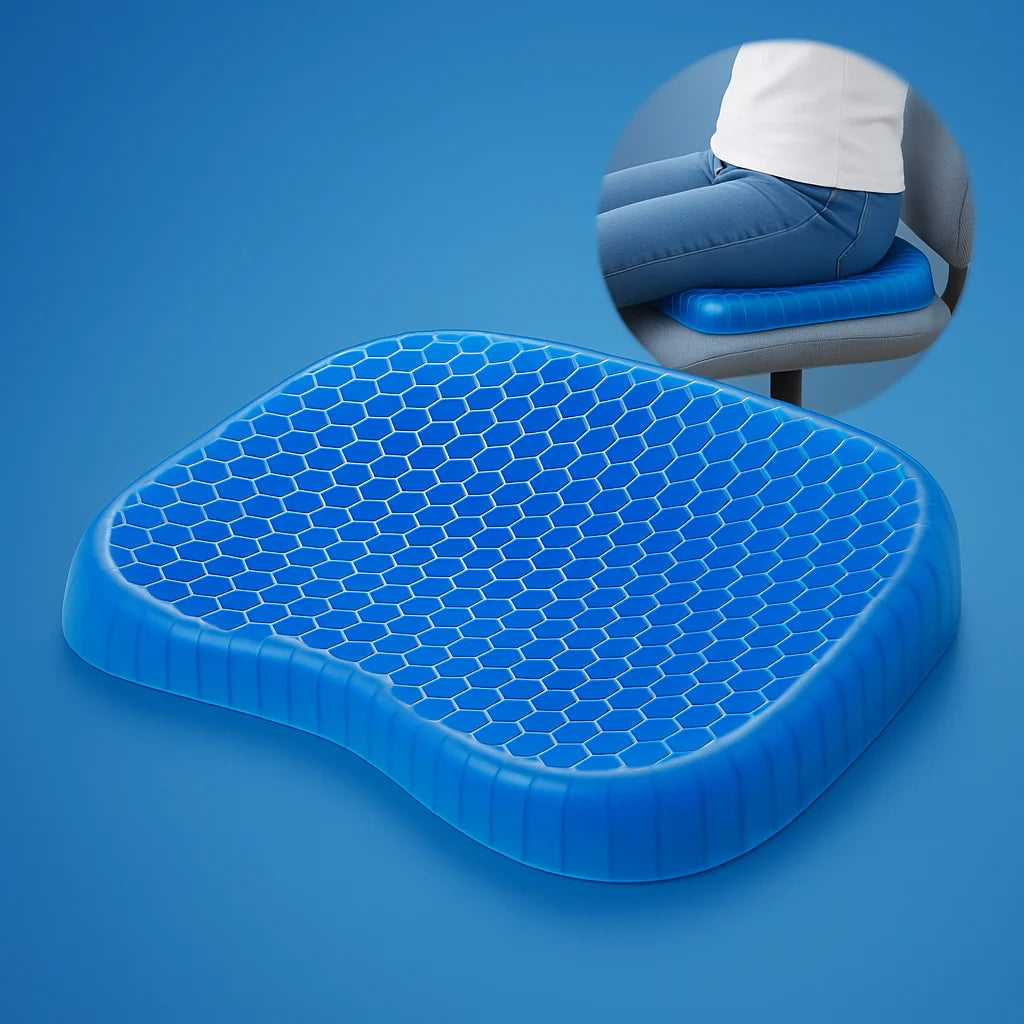 Orthopedic Gel Seat Cushion Tailbone Support Removable Cover