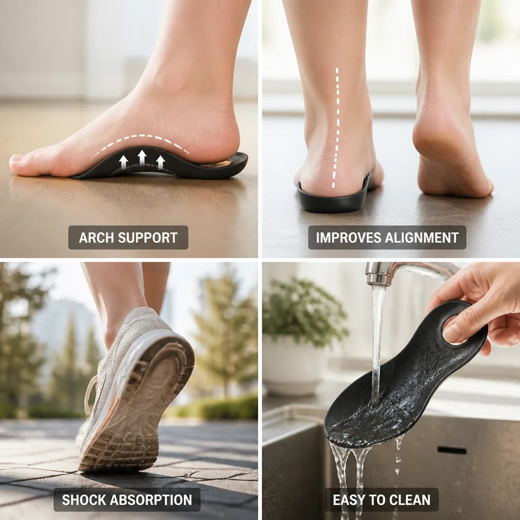 Orthopedic Insoles For Flat Feet Arch Support & Heel Stabilization